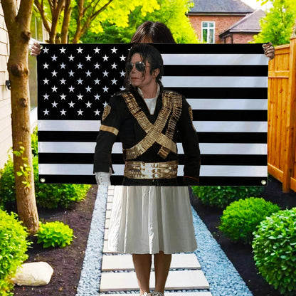 Michael Jackson Black Flag Tapestry - Decorative Wall Hanging for Bedroom, Garage & Home Decor