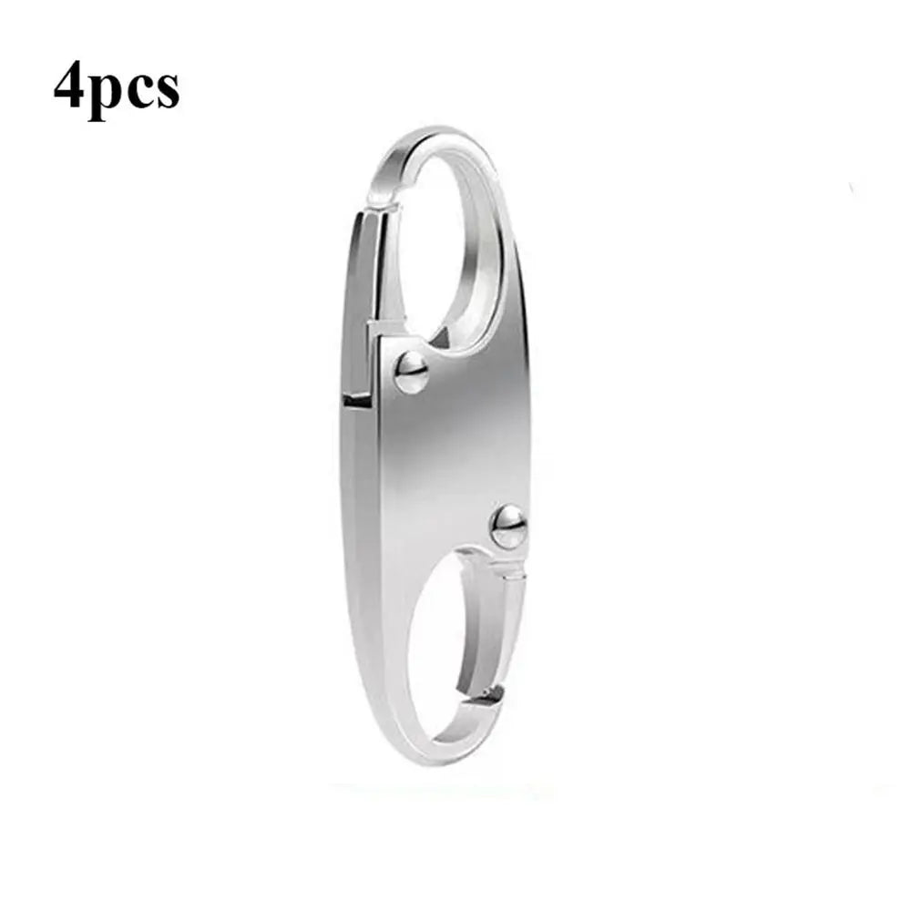 Alloy S-Shaped Anti-Theft Zipper Lock Clip – Portable Silver Bag & Luggage Security Accessory for Suitcases & Travel Use