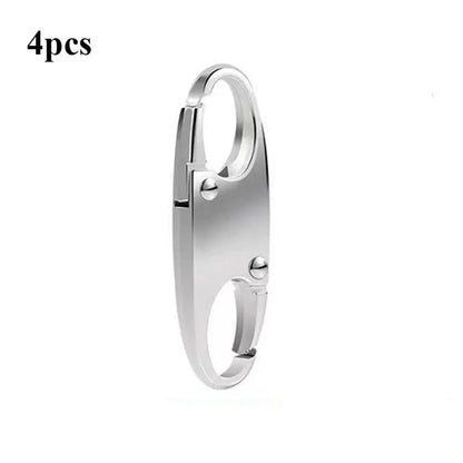 Alloy S-Shaped Anti-Theft Zipper Lock Clip – Portable Silver Bag & Luggage Security Accessory for Suitcases & Travel Use