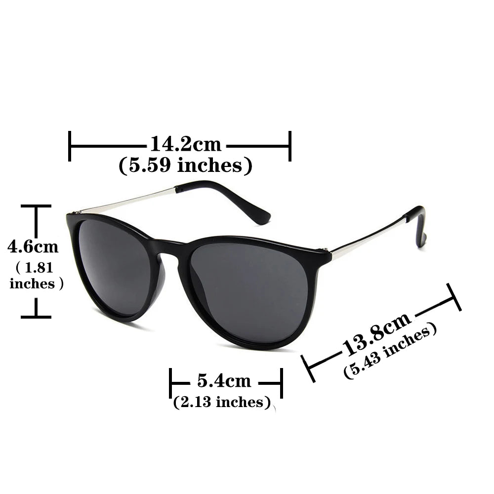Metal Frame Vintage Round Sunglasses — Reflective UV Protection Shades for Men & Women