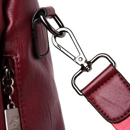 Anti-Theft Leather Backpack for Women - Vintage Shoulder Bag, High Capacity Travel and School Backpack, Mochila Feminina