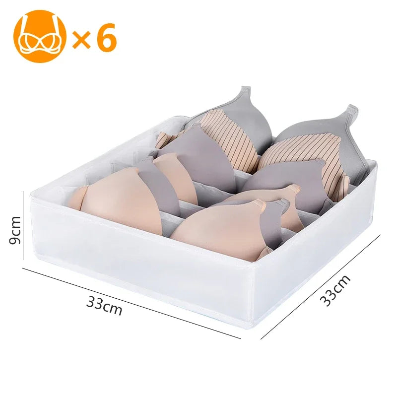 Underwear & Clothing Organizer Storage Box – Sports Bra, Socks & Panties Drawer Divider for Wardrobe & Cabinet Organization