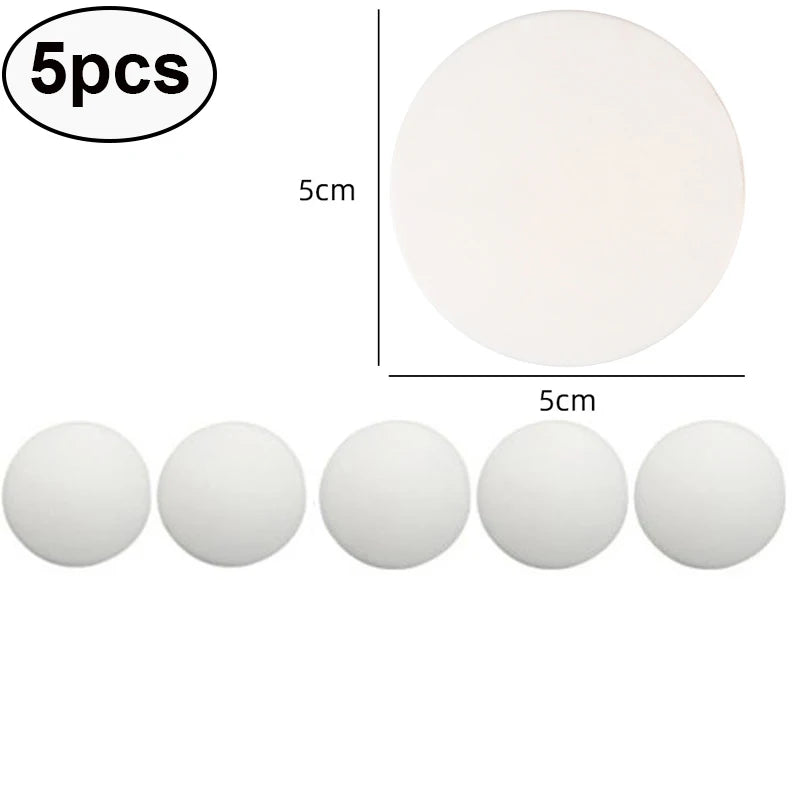 5/10pc White Rubber Door Stops — Self-Adhesive Wall Protectors & Non-Slip Bumper Guards