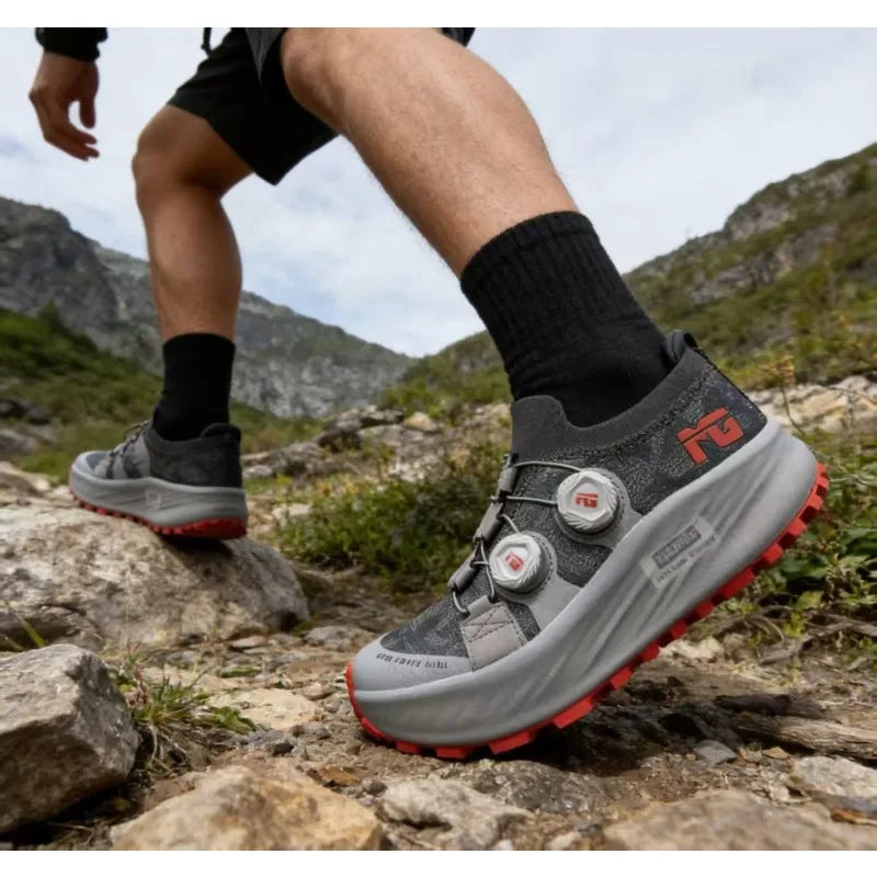 Wide-Fit Running Shoes - Anti-Slip Quick-Lacing Sports Sneakers for Walking and Jogging