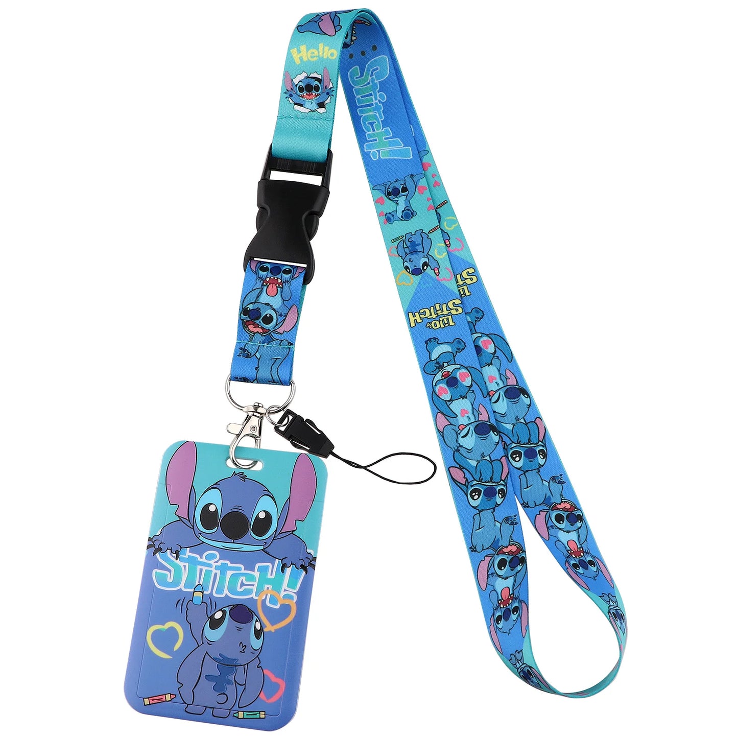Cute Alien & Angel Cartoon Credential Holder Lanyard for Key, Card Badge & Gym Accessories
