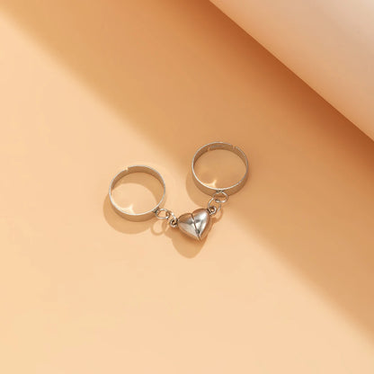 New Silver Couple Rings - Sun & Moon Adjustable Open Ring for Men & Women, Wedding & Fashion Jewelry Gift