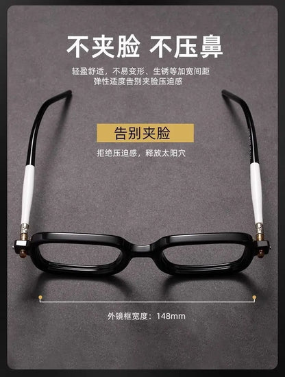 Wide Frame Reading Glasses for Men & Women – Thick Blue Light Blocking Eyewear for Elderly, High-Grade Genuine