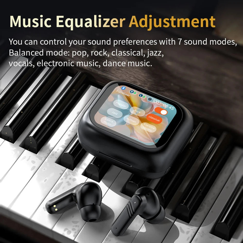 New Full Touch ANC Bluetooth 5.4 Earphones – HiFi Stereo Noise Cancelling Wireless In-Ear Earbuds with Mic & ENC