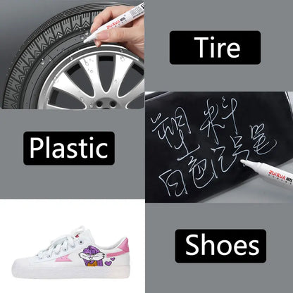 Waterproof White Paint Marker Pens 2.0mm 1/3/5PCS – Oil-Based Fine Tip for DIY Crafts, Sketching & Art