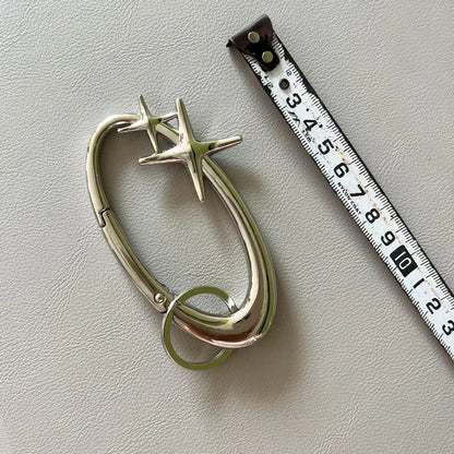 Zinc Alloy Mountaineering Carabiner Keychain – Multifunctional Belt Buckle Blackout