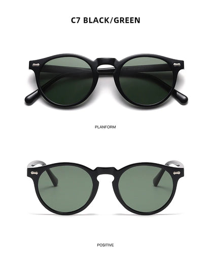 Retro Polarized Sunglasses — Small Round Vintage Shades for Men & Women