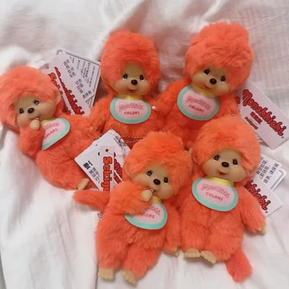 Anime Monchhichi Plush Pendant Doll – Cute Cartoon Character Standing Keychain Claw Machine Toy