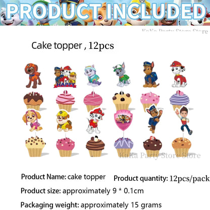 PAW Patrol Birthday Party Supplies Set – Tablecloth, Plates, Cups & Balloons Kids Party Decor for Birthday, Baby Shower & Favors