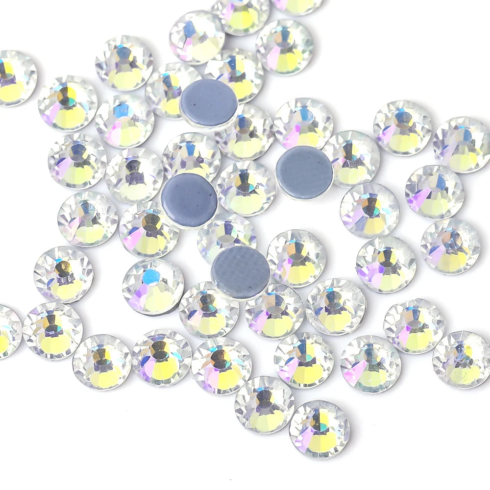 Premium Hot Fix Rhinestones – High Quality Glass Crystal Flatback Iron-On Glitter Rhinestones for Clothing & Crafts