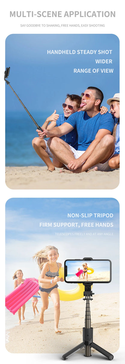 VRIG TP-08 TP-06 Aluminum Alloy Tripod Selfie Stick – 360° Rotatable with Cold Shoe Mount & 1/4" Screw, 1.5kg Load Capacity