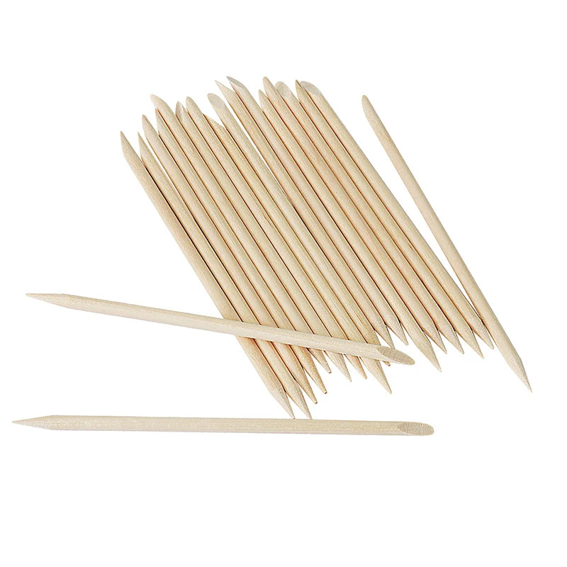 Lurayee Orange Wood Nail Cuticle Pusher – Manicure Tool for Nail Art, Gel Polish, and Nail Design