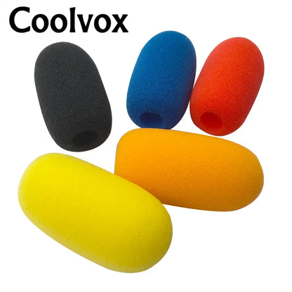 5PCS Microphone Foam Windscreen Covers — Wired & Wireless Lapel Mic, Inner Diameter 1cm (0.39")