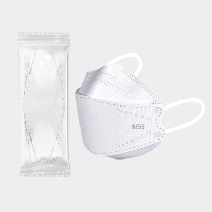 20-120PCS Disposable Fish-Shaped KN95 Face Masks – 4-Layer Protective, Breathable Mask for Men & Women