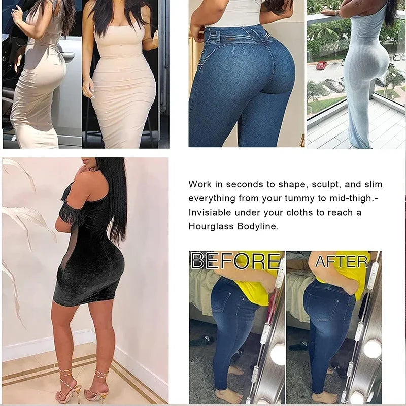 High Waist Tummy Control Shapewear Panties for Women - Slimming Briefs with Butt Lifter and Belly Shaping Features