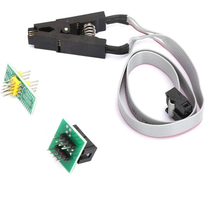 SOIC8/SOP8 IC Test Clip Adapter - Flash Chip Programming Socket with Cable & Adapter Board