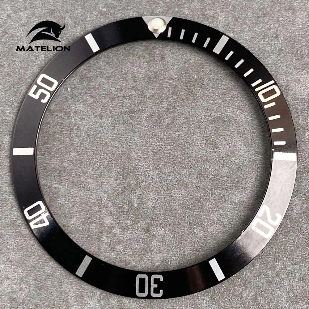 MATELION 38mm Ceramic Bezel Insert — Alloy Watch Ring for 40mm NH35/NH34 GMT Diving Watches
