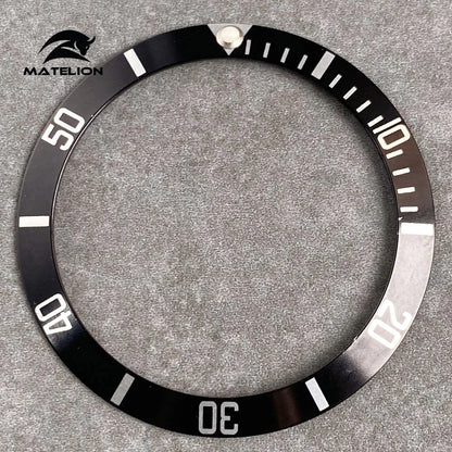 MATELION 38mm Ceramic Bezel Insert — Alloy Watch Ring for 40mm NH35/NH34 GMT Diving Watches