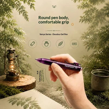 TACOTACO Forest Series Gel Pens - 4-Piece 0.5mm Quick-Dry Black Ink Retractable Pens