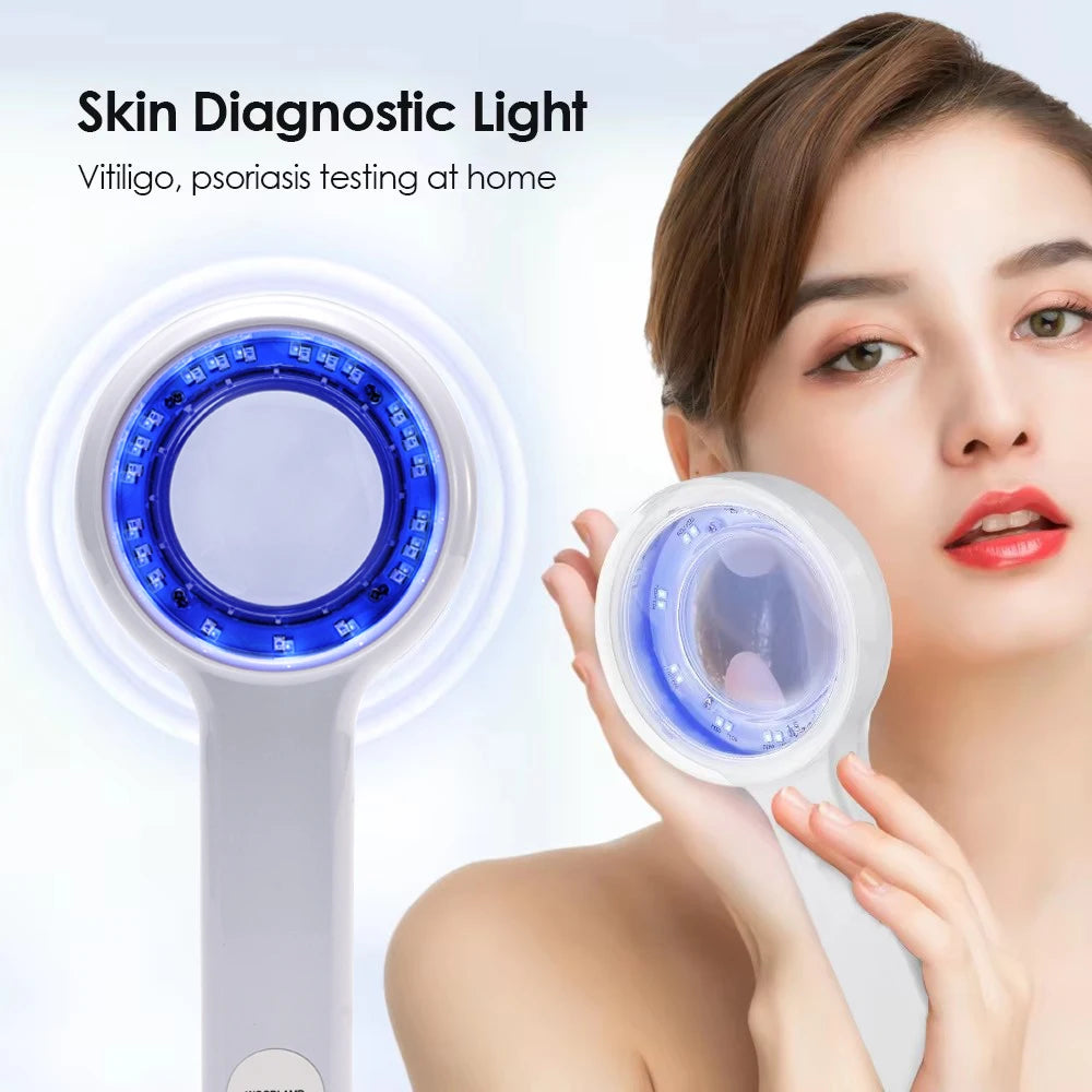 Portable Wood’s Lamp Skin Analyzer – UV Facial Beauty Diagnostic Device for Dermatology Testing & Skin Examination Salon Tool