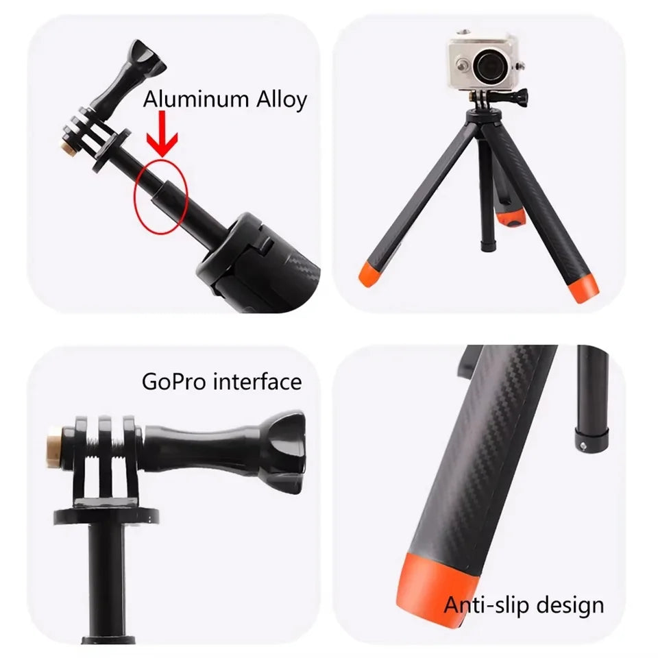 BSLIUFANG Underwater Buoyancy Pole Selfie Stick Tripod — Extendable Mount for GoPro, Insta360, DJI Osmo, and Sports Cameras