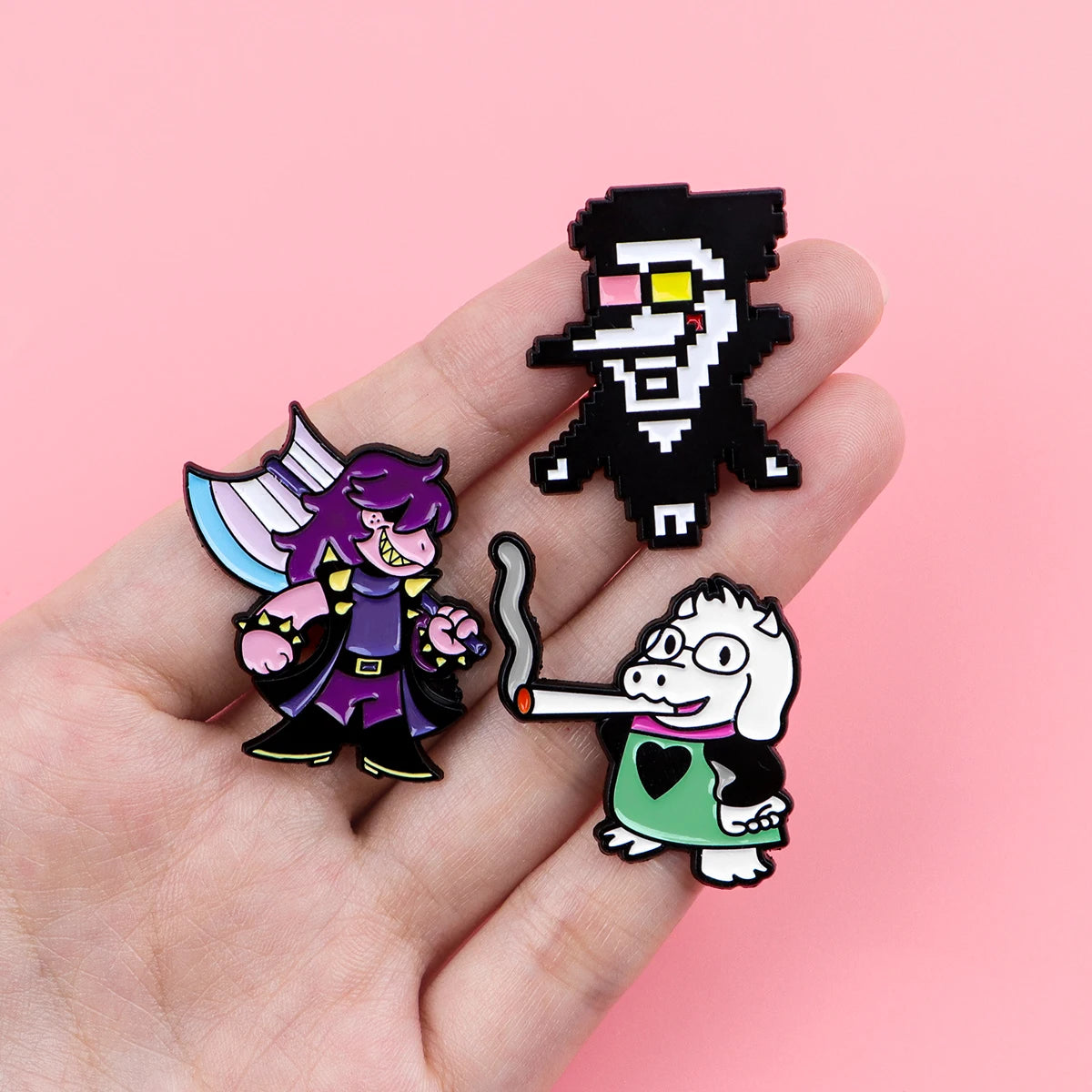 Cartoon Game Enamel Pins - Anime Pixel Brooch Lapel Badges for Backpacks & Clothing