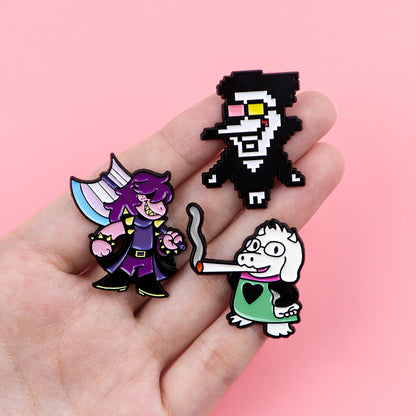 Cartoon Game Enamel Pins - Anime Pixel Brooch Lapel Badges for Backpacks & Clothing
