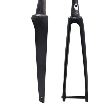 Full Carbon Bike Fork - Internal Cable Routing Thru-Axle Rigid Fork with Reinforced Carbon Fiber Construction