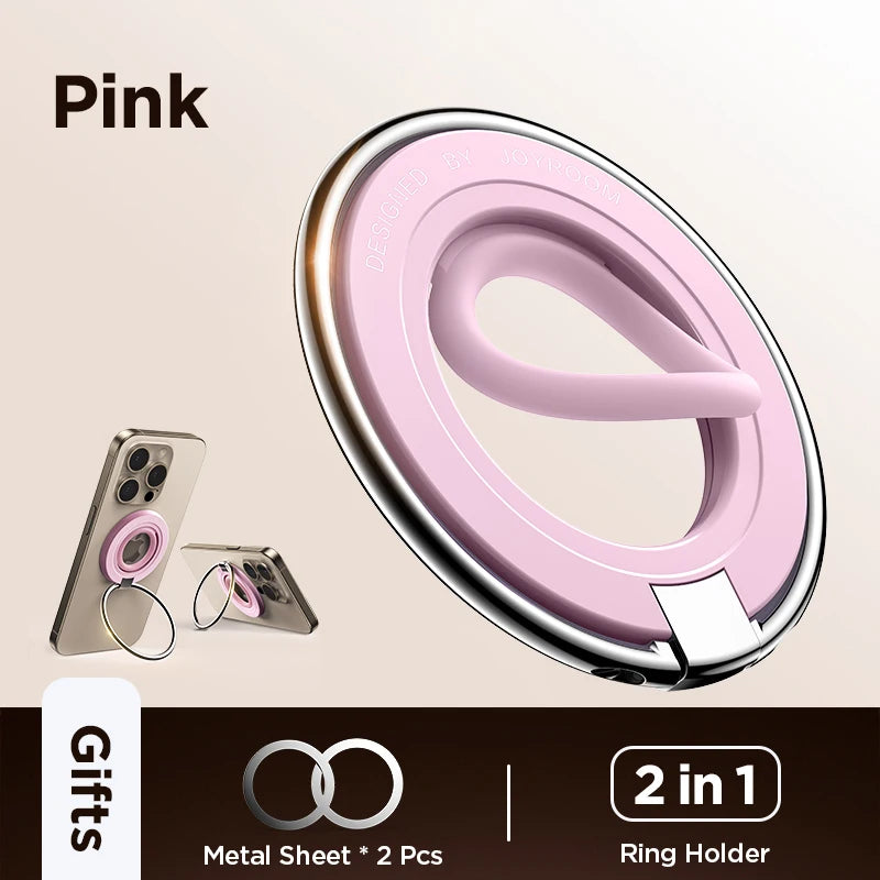 Joyroom Magnetic Ring Phone Holder – Colorful Silicone Kickstand Grip for iPhone 16/15/14 Pro Max
