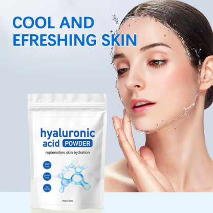 100g Hyaluronic Acid Face Mask Powder – Hydrating, Smoothing & Brightening, Nourishing, Anti-Wrinkle Skin Barrier Repair with Spoon
