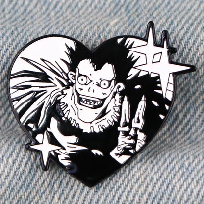 Death Note Ryuk Enamel Pin - Anime Shinigami Lapel Brooch for Manga Fans, Backpacks and Clothing Decor