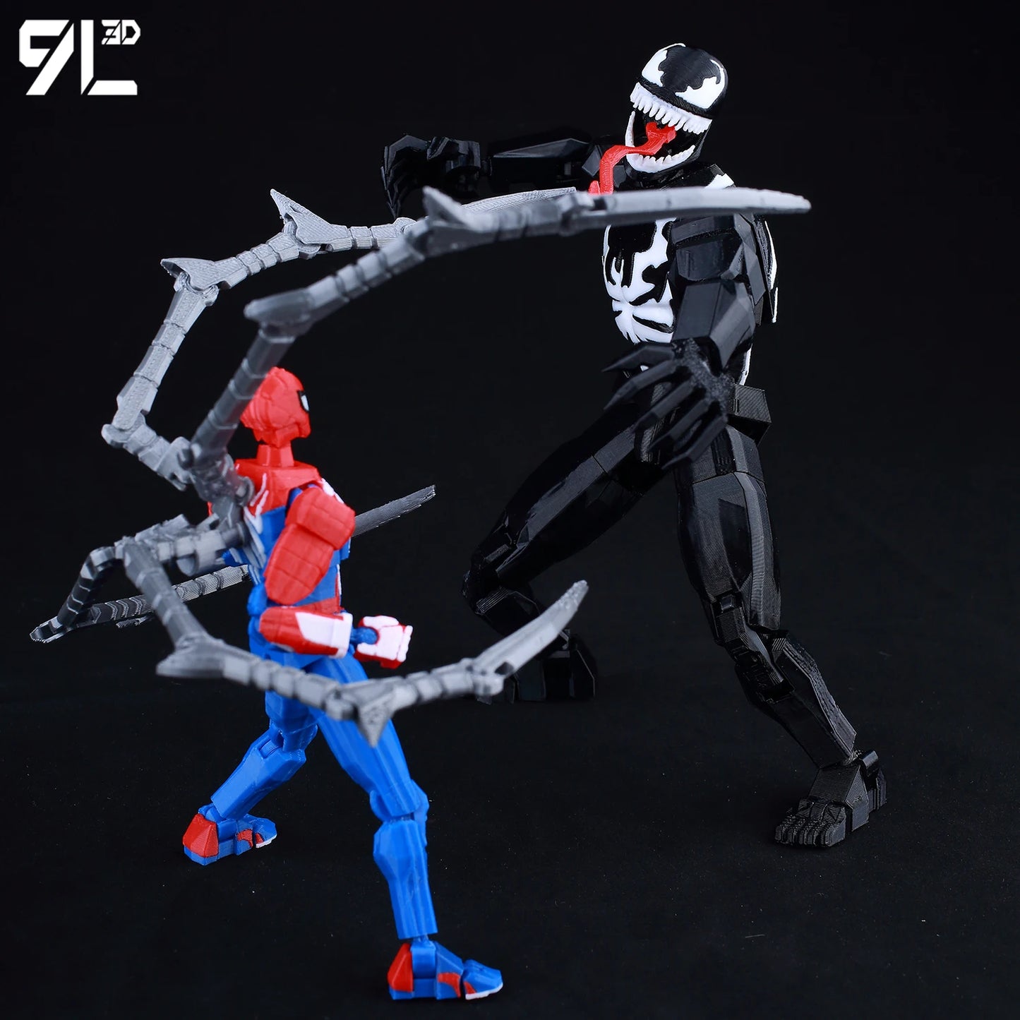 9L3D Lucky13 T13 Action Figures — 3D Printed Deadpool, Wolverine, Batman, Spider-Man & Venom Anime Model Toys, Collectible Gift