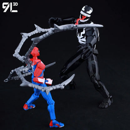 9L3D Lucky13 T13 Action Figures — 3D Printed Deadpool, Wolverine, Batman, Spider-Man & Venom Anime Model Toys, Collectible Gift