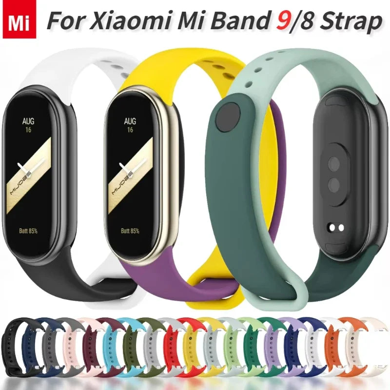Sport Silicone Strap for Xiaomi Mi Band 9/8 NFC – Replacement Smartwatch Wristband Bracelet