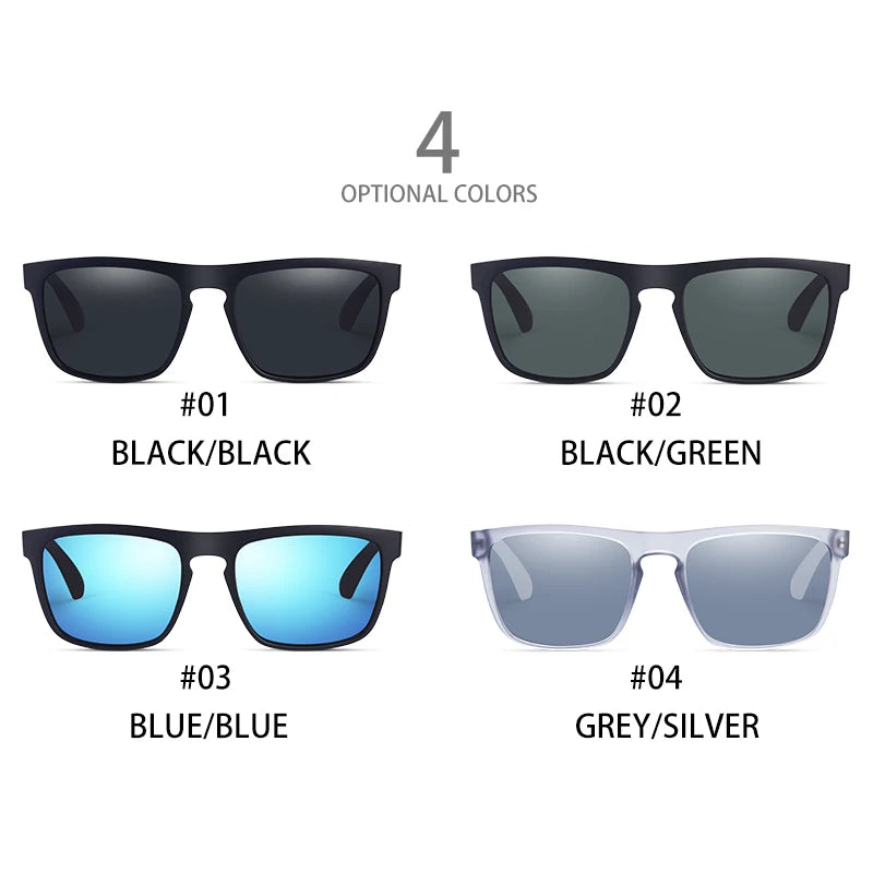 Square Vintage Polarized Sunglasses – Retro UV400 Driving & Fishing Sun Glasses for Men & Women