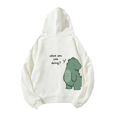 Dinosaur Graphic Couple Hoodie - Men’s Autumn Winter Harajuku Y2K Casual Sweatshirt