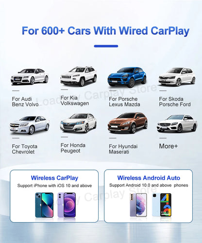 Carlinkit CarPlay AI Box — Qualcomm 6125 8-Core, Android 13, Wireless & Wired CarPlay, Android Auto for OEM Cars