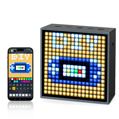 Divoom Timebox Evo Bluetooth Speakers – Wireless with Clock, Alarm, Programmable LED Display for Pixel Art Creation, Unique Gift