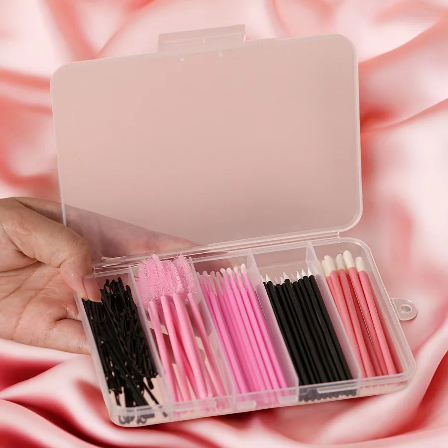 80PCS Professional Makeup Brush Set - Eyebrow, Eyelash, Lip, and Micro Brushes for Makeup Application and Eyelash Extensions