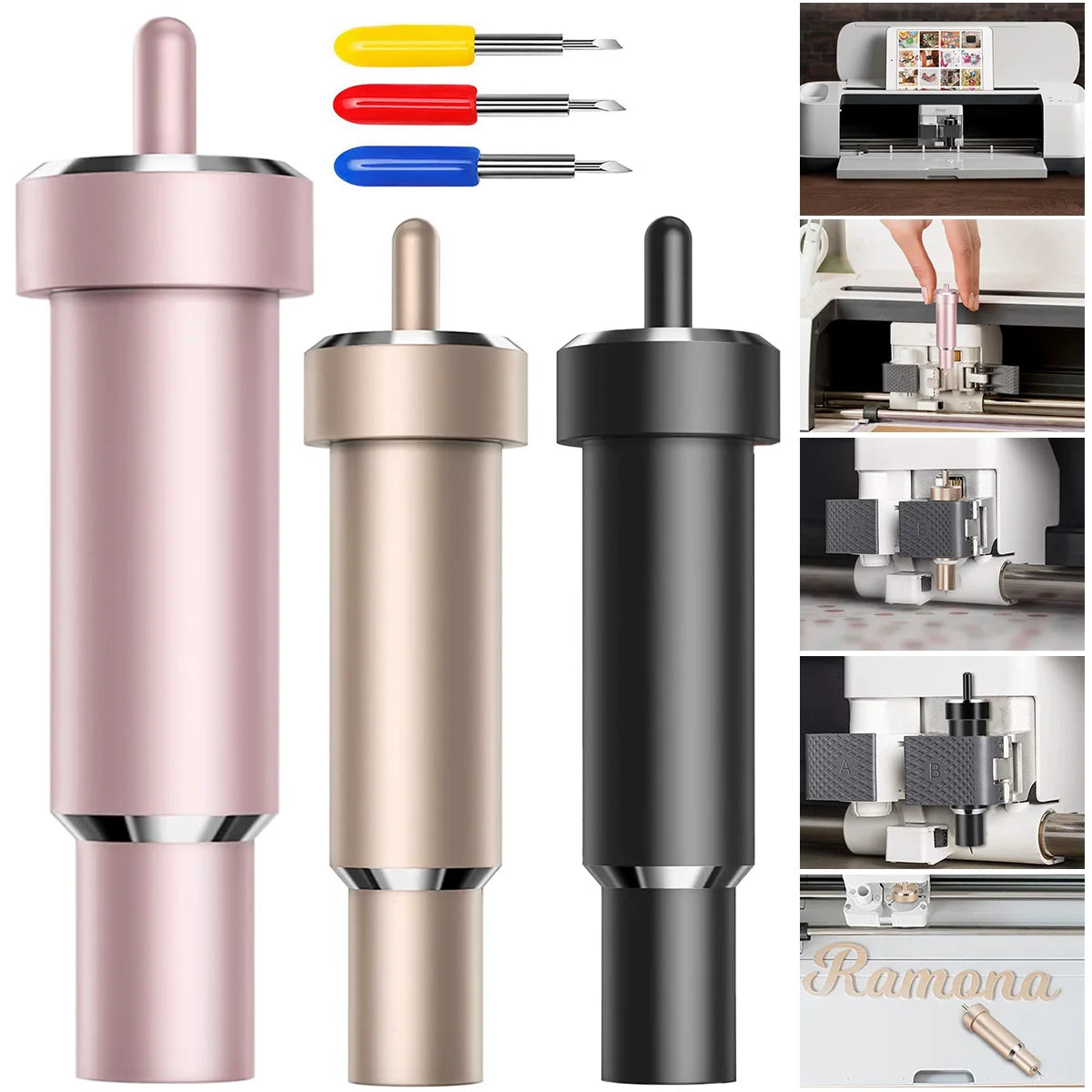Replacement Cutting Blades for Cricut Maker & Explore Series – 30°/45°/60° Plotter Blades with Sturdy Housing