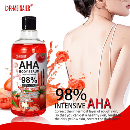 500ml AHA Moisturizing Face & Body Serum - Hydrating, Brightening & Firming Skin Care for Women & Men