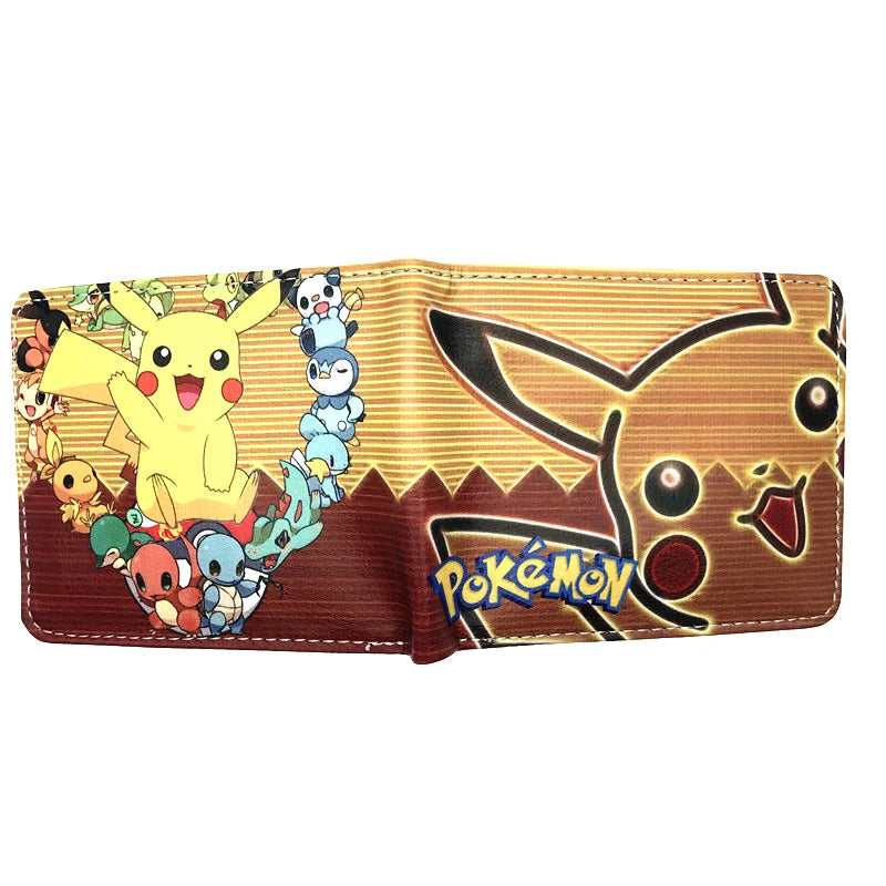 MINISO Pikachu Cartoon Wallet – PU Fashionable Short Purse for Men and Women