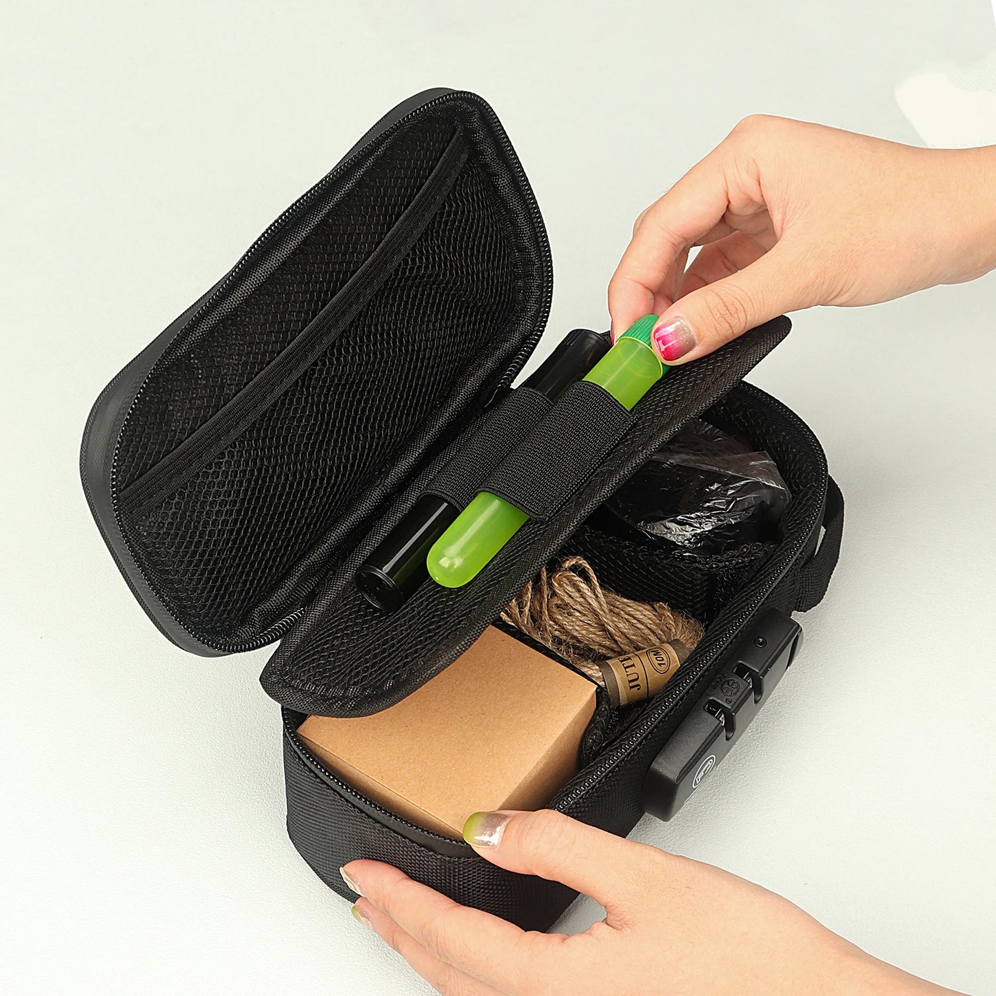 FIREDOG Odor Smell Proof Smoking Pipe Bag: Combination Lock Jar Bottle Case - Tobacco Accessories