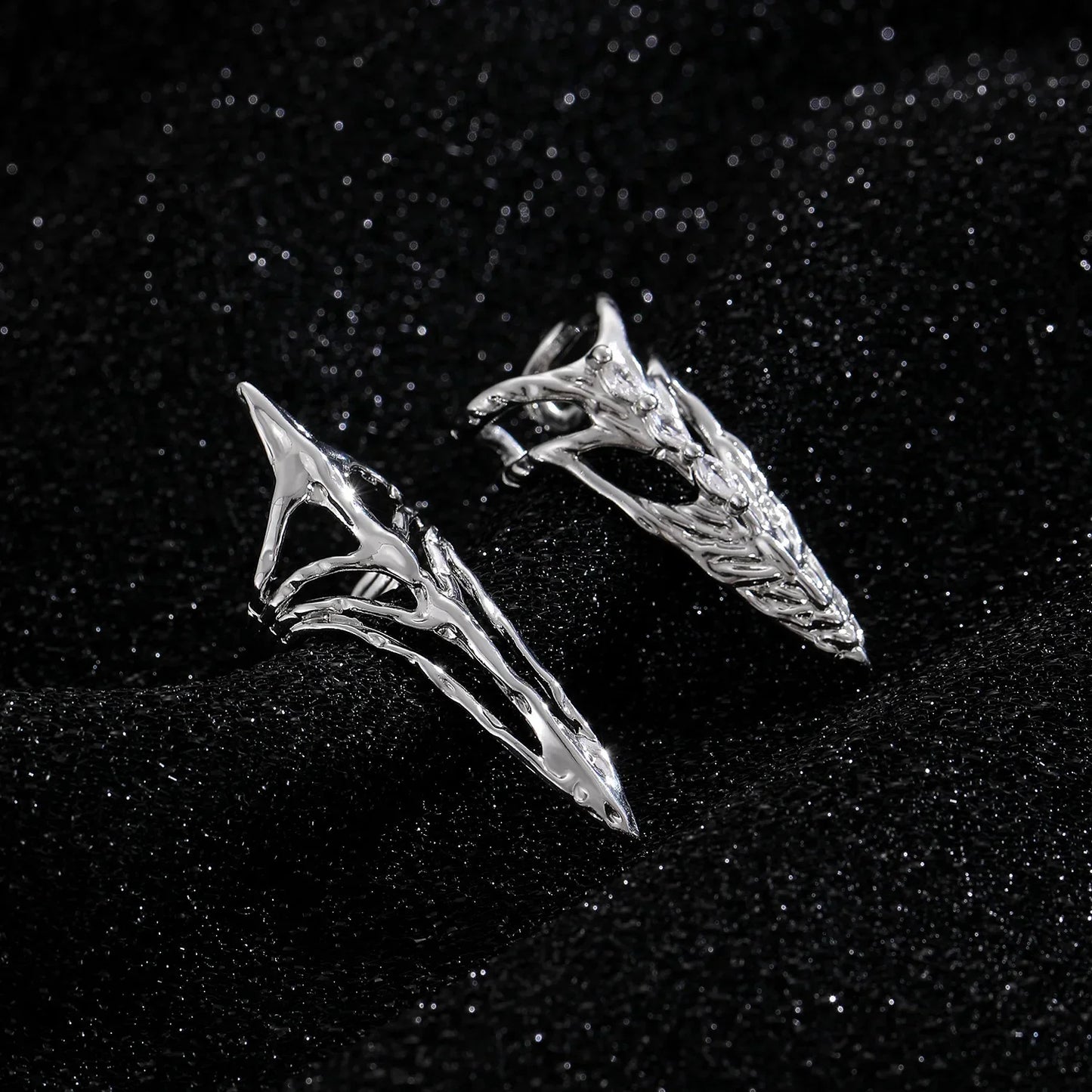 New Gothic Rock Punk Fingertip Nail Ring | Metal Manicure Jewelry Accessories for Women, Party & Gift for Girlfriends