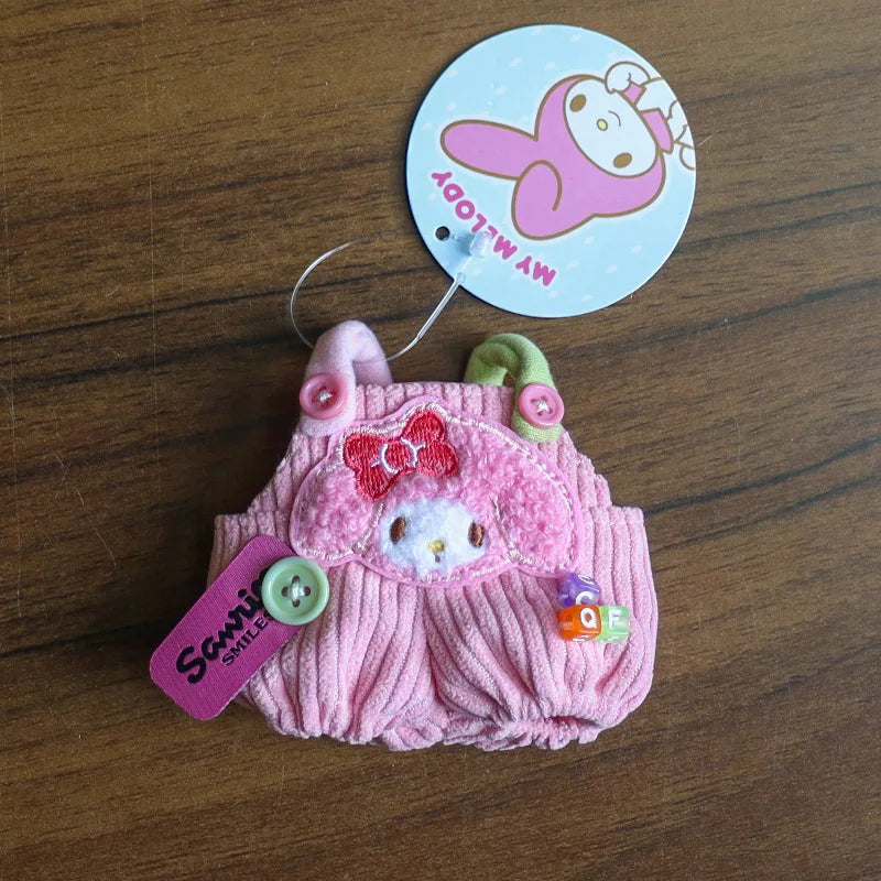 Sanrio Doll Clothing & Accessories Set – Hello Kitty, My Melody & Kuromi Outfit for Labubu V1/V2 Dolls with Hair Band & Messenger Bag
