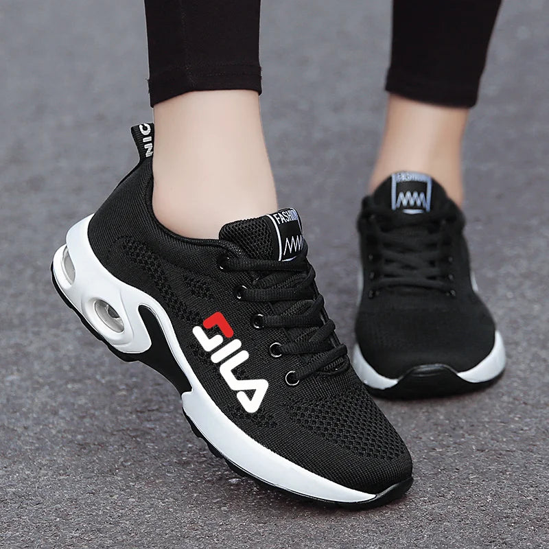 New Women's Running Shoes – Breathable Mesh, Air Cushion Lace-Up Sports Sneakers for Summer